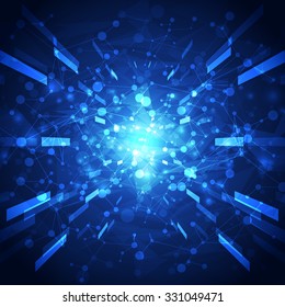 abstract vector technology background, illustration