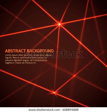 Image, Stock Photo Red rays of the sunset on the wall