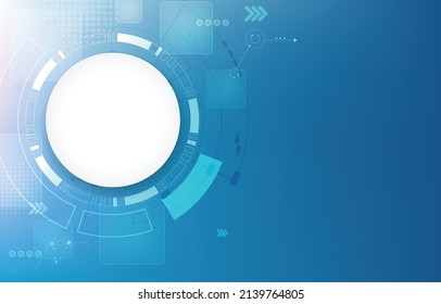 Abstract vector technology computer display. futuristic technology background