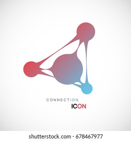 Abstract vector technology, network and connect background.