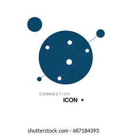 Abstract vector technology, network and connect background.