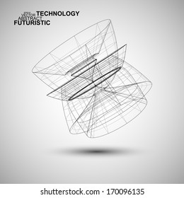 Abstract vector technology, technical stylish concept eps10