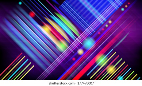 Abstract vector technology-style  background  with light effect. 