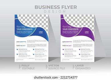 Abstract vector template in A4 size bannerCorporate Business Flyer  design,  Modern and fresh trendy leaflet, Creative, unique template