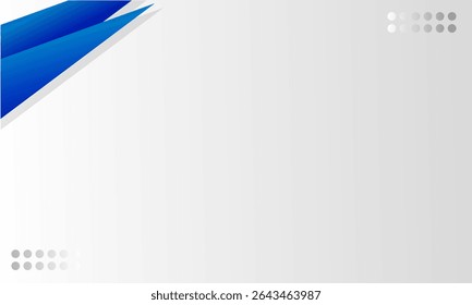 Abstract vector template with blue triangle shapes