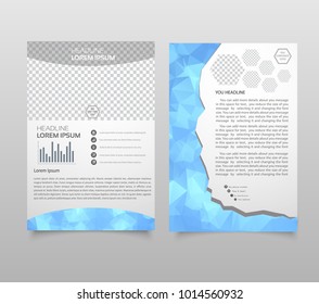 Abstract vector template design, brochure, Web sites, page, leaflet, with colorful geometric triangular backgrounds, logo and text separately.