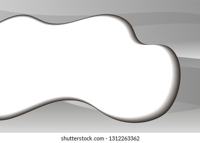 Abstract vector template design, brochure, Web sites, leaflet, with colorful gray waves backgrounds. Gray wavy pattern. Message board for text and message design line shadow