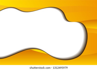 Abstract vector template design, brochure, Web sites, leaflet, with colorful yellow waves backgrounds. Yellow wavy pattern. Message board for text and message design line shadow