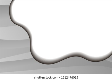 Abstract vector template design, brochure, Web sites, leaflet, with colorful gray waves backgrounds. Gray wavy pattern. Message board for text and message design line shadow