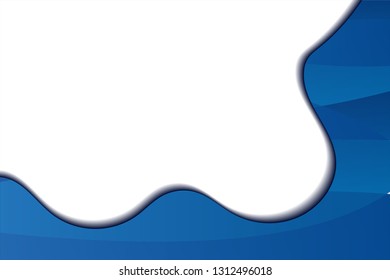 Abstract vector template design, brochure, Web sites, leaflet, with colorful blue waves backgrounds. Blue wavy pattern. Message board for text and message design line shadow