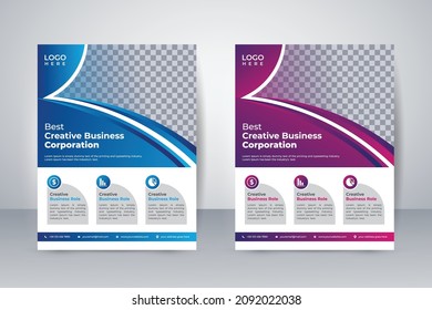 Abstraktes Vektordesign für Broschüre, Poster, Magazin, Corporate Flyer, Illustration modernes Layout A4 Größe. Einfach zu bedienen