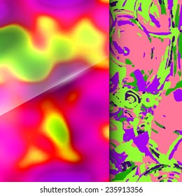 Abstract vector template design, brochure, Web sites, page, leaflet, with colorful geometric triangular backgrounds, logo and text separately. 