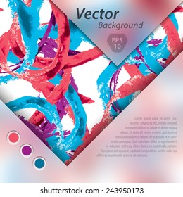 Abstract vector template design, brochure, Web sites, page, leaflet, with colorful geometric triangular backgrounds, logo and text separately. 