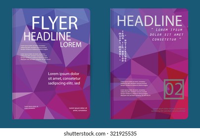 Abstract vector template design, brochure, Web sites, page, leaflet, with colorful geometric triangular backgrounds,