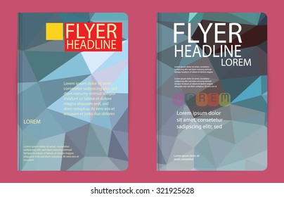Abstract vector template design, brochure, Web sites, page, leaflet, with colorful geometric triangular backgrounds,