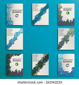 Abstract Vector Template Design. Modern Technology Brochure Collection.