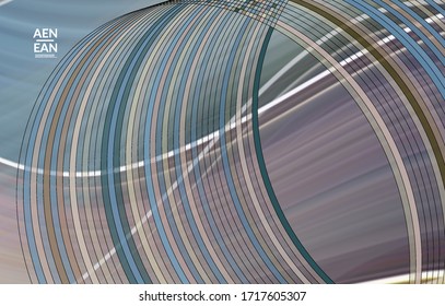 Abstrakte Vektorillustration-Vorlage mit futuristischen, mehrfarbigen Drahtrahmen-geometrischen Formen. 3D-Mesh-Digital-Science-Modell-Konzept. Design der Webtechnologie Wavy Linien und Gitterstruktur. Optisches Kunstmuster