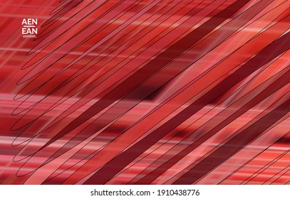 Abstract vector template with futuristic multicolored wire frame geometric shapes. 3D mesh digital science model concept. Web technology cover design. Wavy lines and grid texture. Optical art pattern