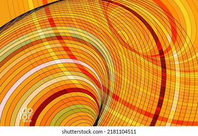 Abstract vector template with futuristic multicolored wire frame geometric shapes. 3D mesh digital science model concept. Web technology design. Wavy lines and grid texture. Optical art  pattern.