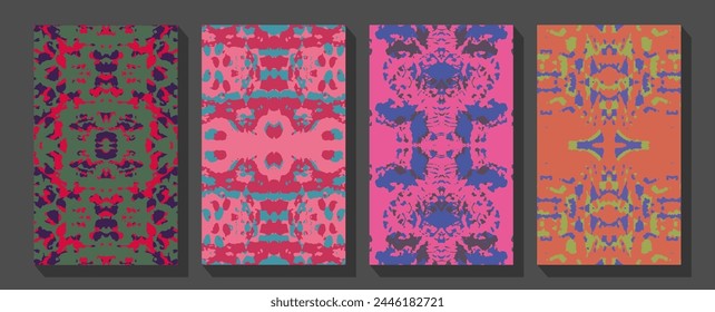  Abstract vector template in hi-tech style.   Set of vector illustrations. Engraving, pencil style.