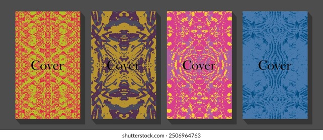  Abstract vector template in hi-tech style.  Company identity brochure template. 