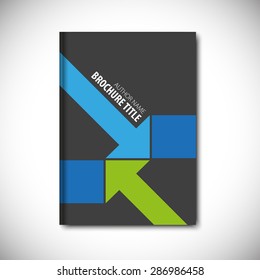 Abstract vector template layout for brochure, flyer, booklet, cover.Green color version.