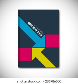 Abstract vector template layout for brochure, flyer, booklet, cover.Green color version.