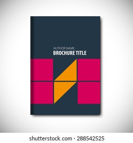 Abstract vector template layout for brochure, flyer, booklet, cover.Green color version.