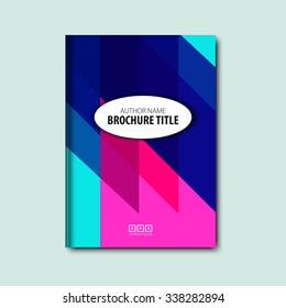 Abstract vector template layout for brochure, flyer, booklet, cover.
