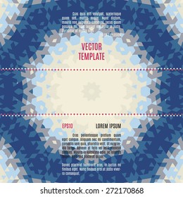 abstract vector template with ornate geometric background