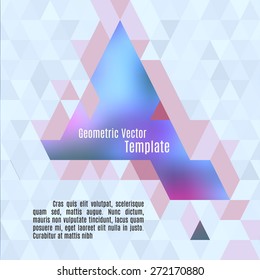abstract vector template with ornate geometric background