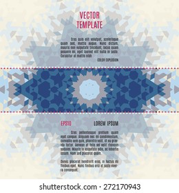 abstract vector template with ornate geometric background