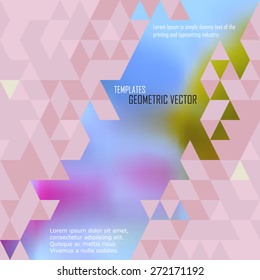 abstract vector template with ornate geometric background