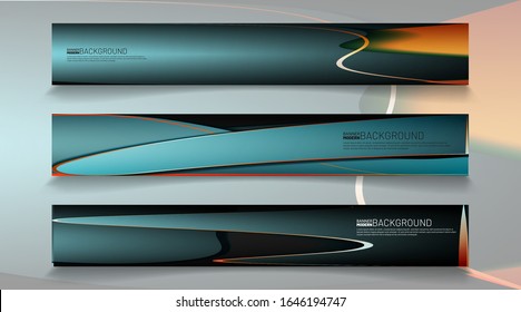 Abstract vector template web background. rectangular  wave design banners