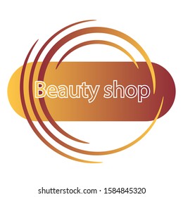 Abstract vector template. Yellow and braun brush stroke. Gradient circle frame. Colorful gradient brush stroke. Vector background with a place for text, on white background for design. Isolated