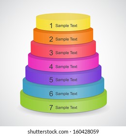 Abstract vector template for your business presentation | Multicolor pyramid