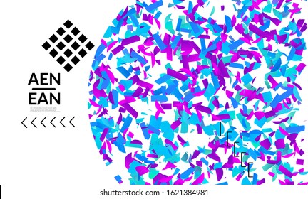 Abstract vector templates with geometric shapes filled with bright colored stripes. Digital hi tech visualization as global information design for marketing technology. Bid data industrial analyses.