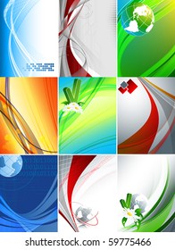 abstract vector templates set with copy space. Eps10