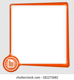 abstract vector text frame for text with document icon