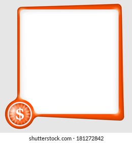 abstract vector text frame for text with dollar sign