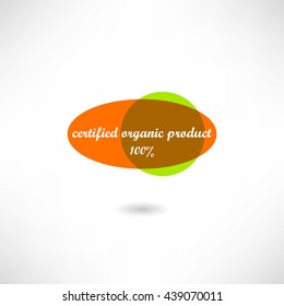 Abstract vector with text. Organic product isolated on white background