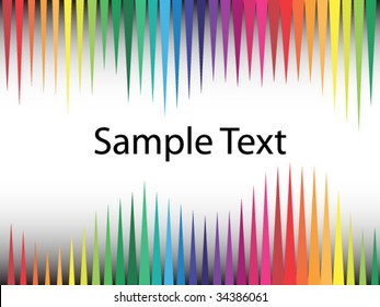 Abstract vector text rainbow brochure
