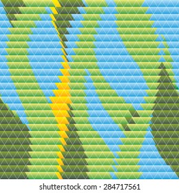 Abstract vector textile seamless pattern with natural summer colors.