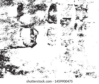 Abstract vector texture background. Black and white pattern of spots, cracks, dots, chips