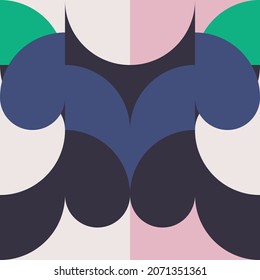 abstract vector texture consisting of circles, triangles and squares. Scandinavian style. seamless vector print suitable for print or clothing banners
