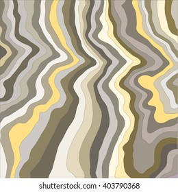 Abstract vector texture with curves lines in yellow-brown color