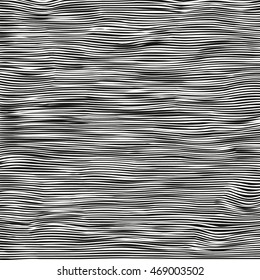 Abstract vector texture of curving lines, black and white drawing, halftone effect vector illustration.