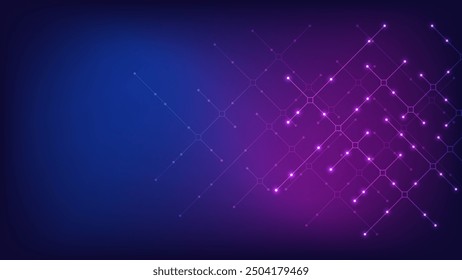 Abstract vector texture with dots and lines. Creative idea of modern design with geometric technology background