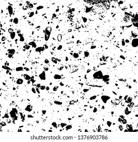 Abstract vector texture with terrazzo effect. Grunge detaliled background. For posters, banners, retro and urban designs. Overlay it over any design to create grungy effect.