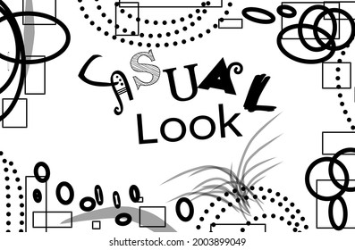 Abstract vector that says casual look